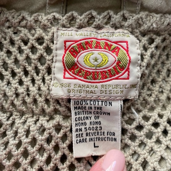 Vintage Banana Republic Safari Utility Vest Sz L - Picture 8 of 8